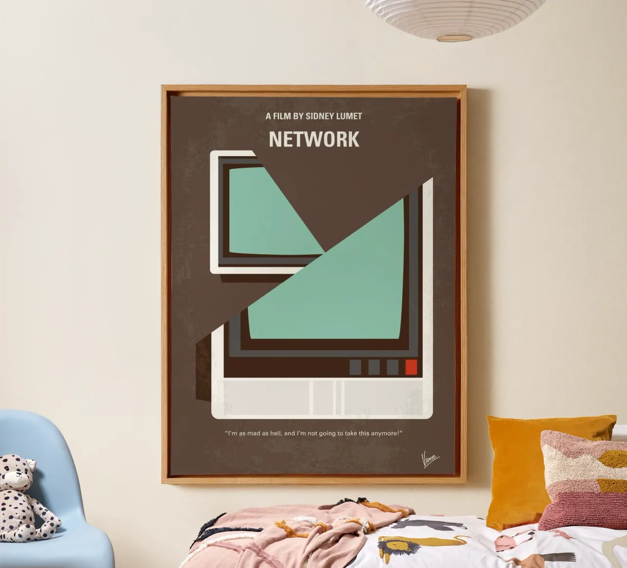 No1021 My Network minimal movie poster tela con Cornice a cassetta da Chungkong