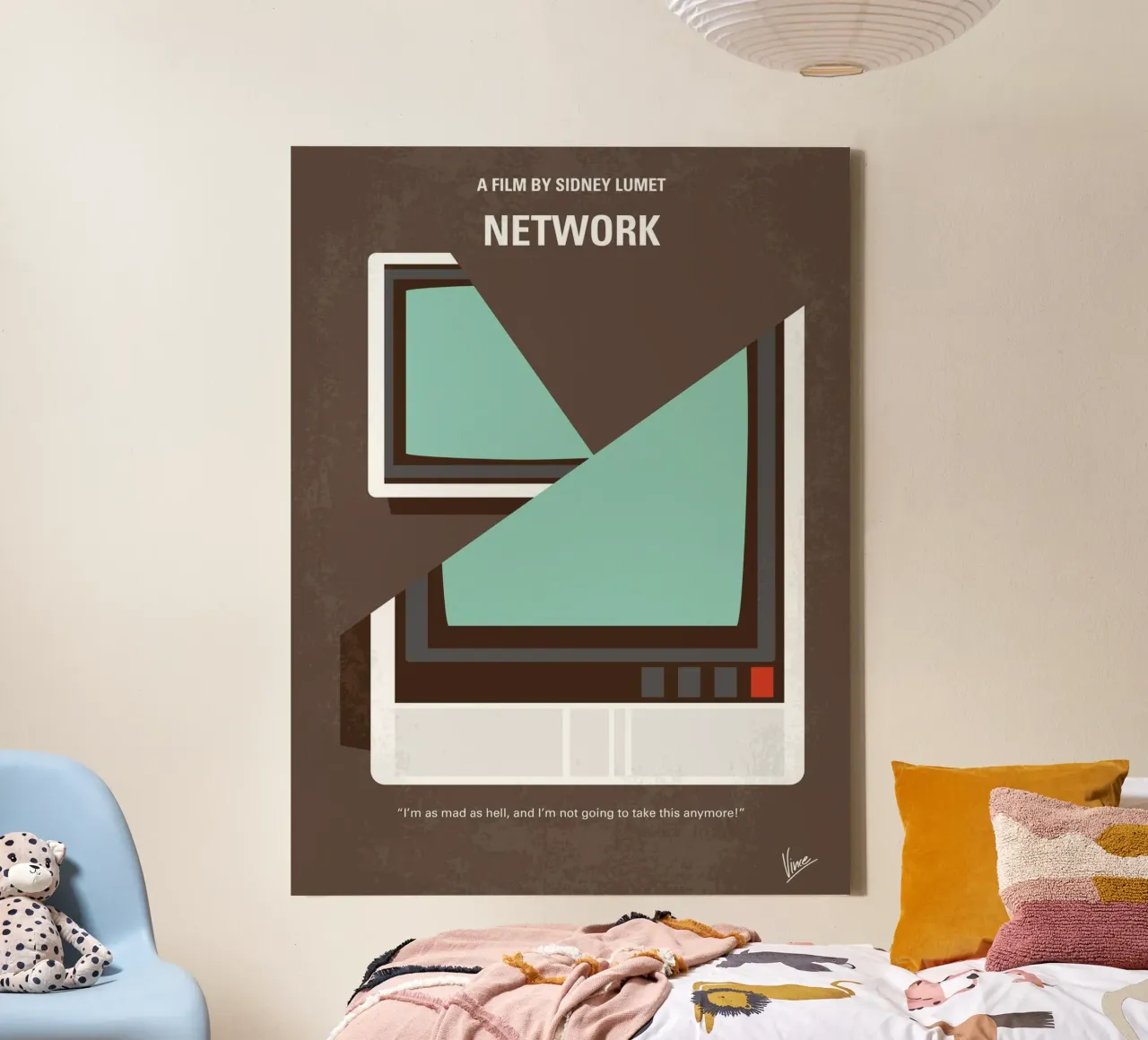 No1021 My Network minimal movie poster tela con Cornice a cassetta da Chungkong