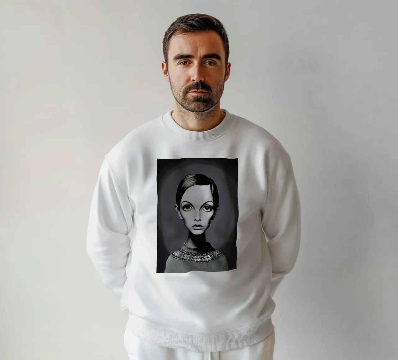 Twiggy sweatshirt van Rob Art | Illustration