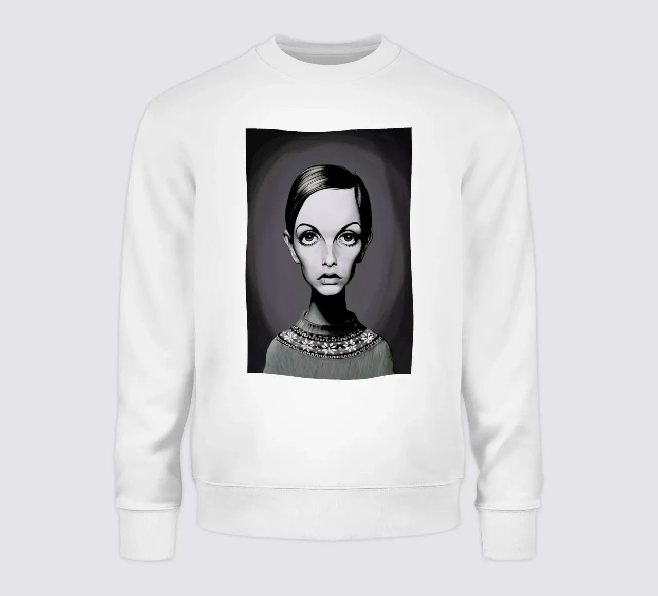 Twiggy sweatshirt van Rob Art | Illustration