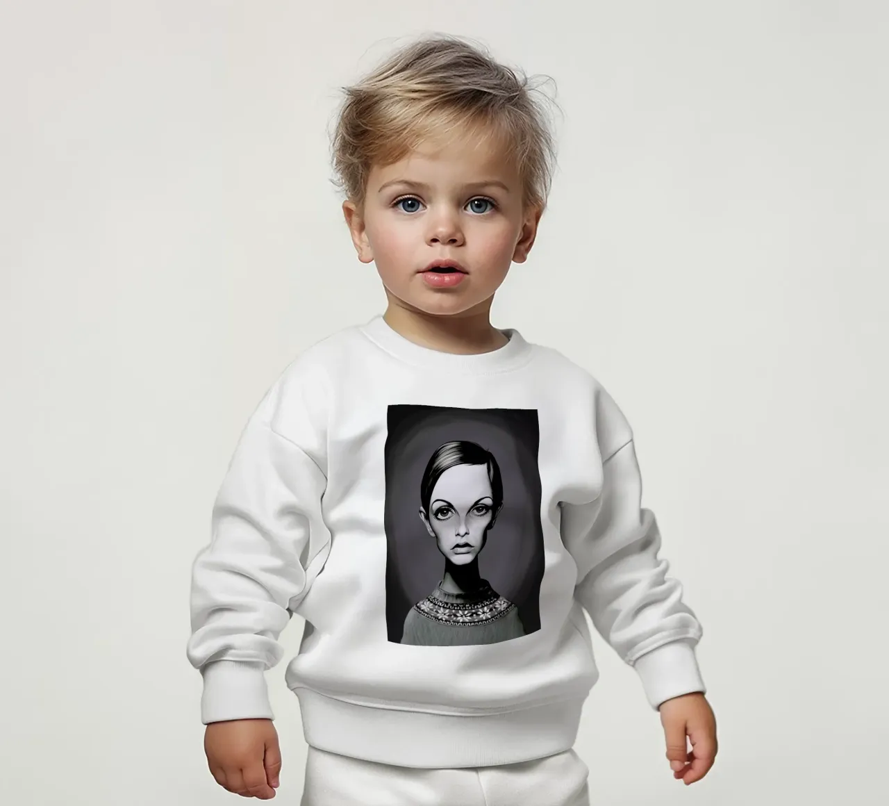 Twiggy baby sweatshirt by Rob Art | Illustration