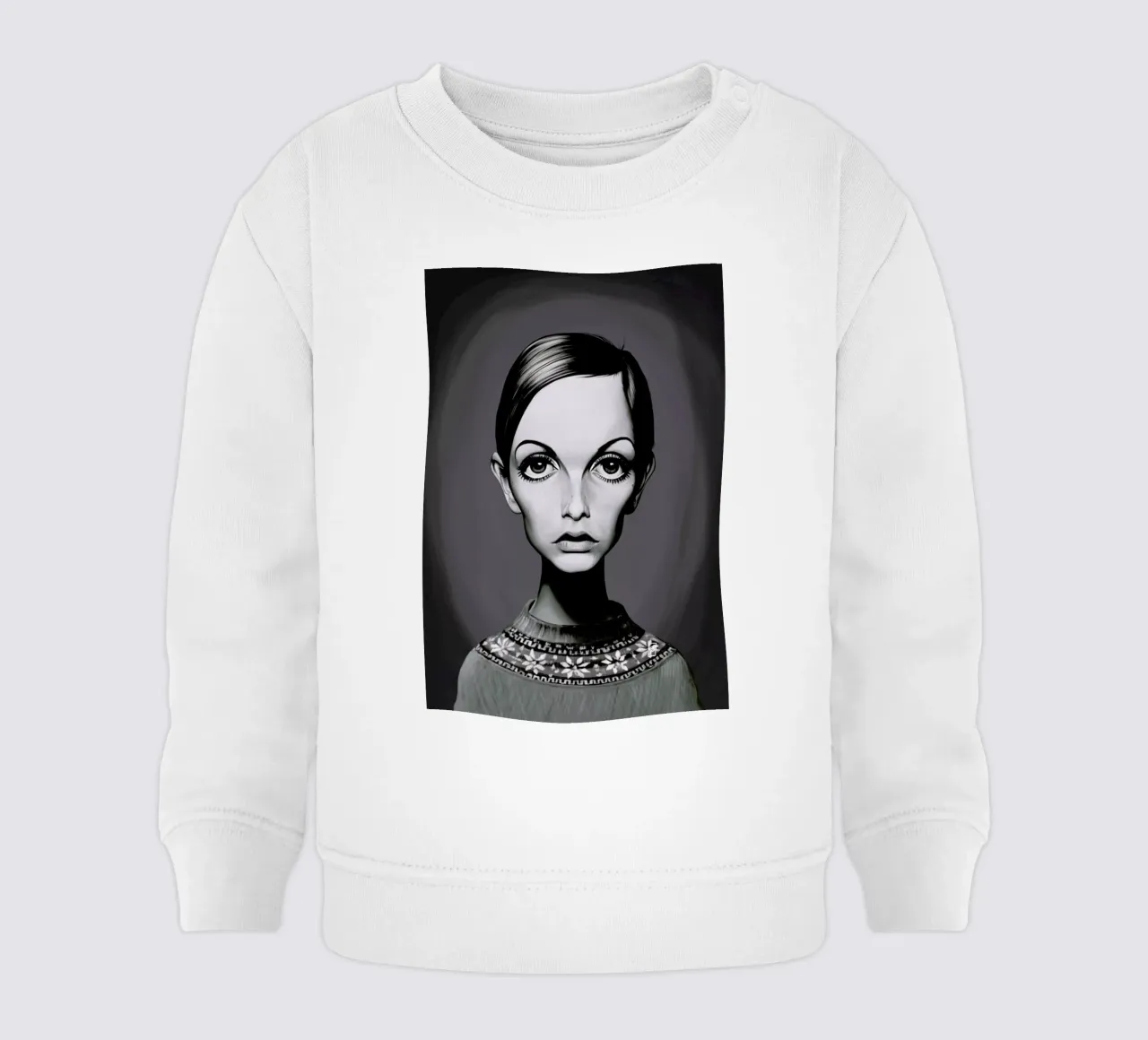 Twiggy baby sweatshirt by Rob Art | Illustration