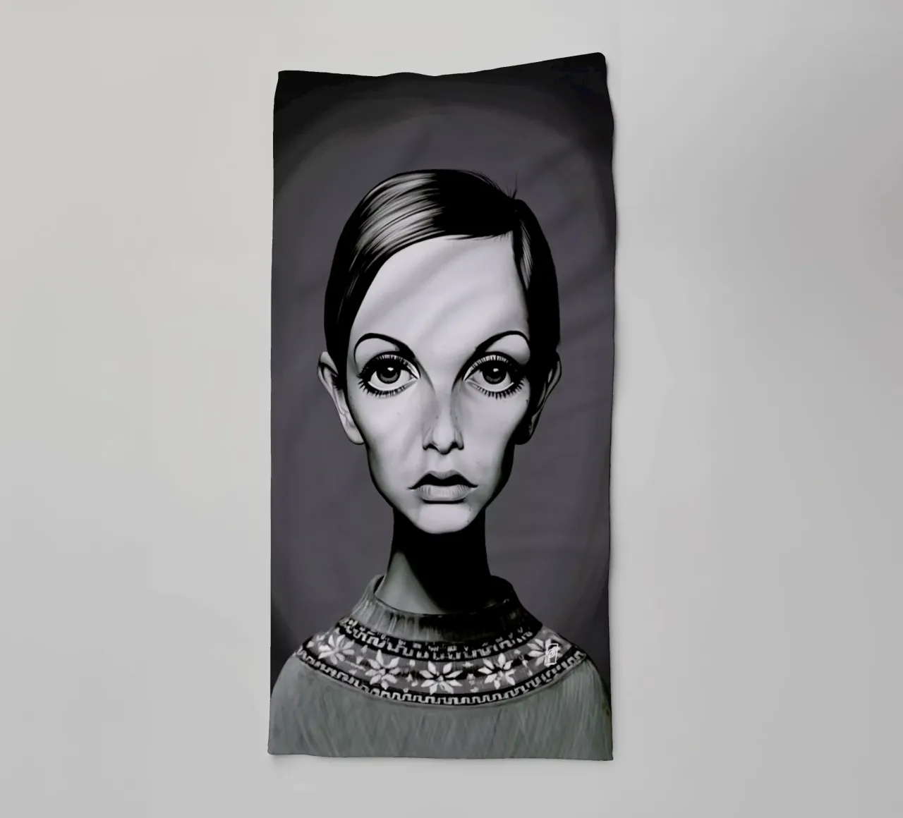 Twiggy asciugamano da bagno da Rob Art | Illustration