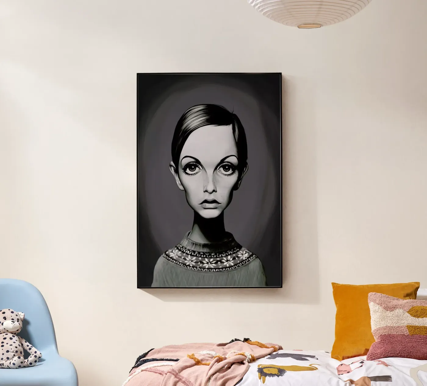 Twiggy acrylic glass by Rob Art | Illustration