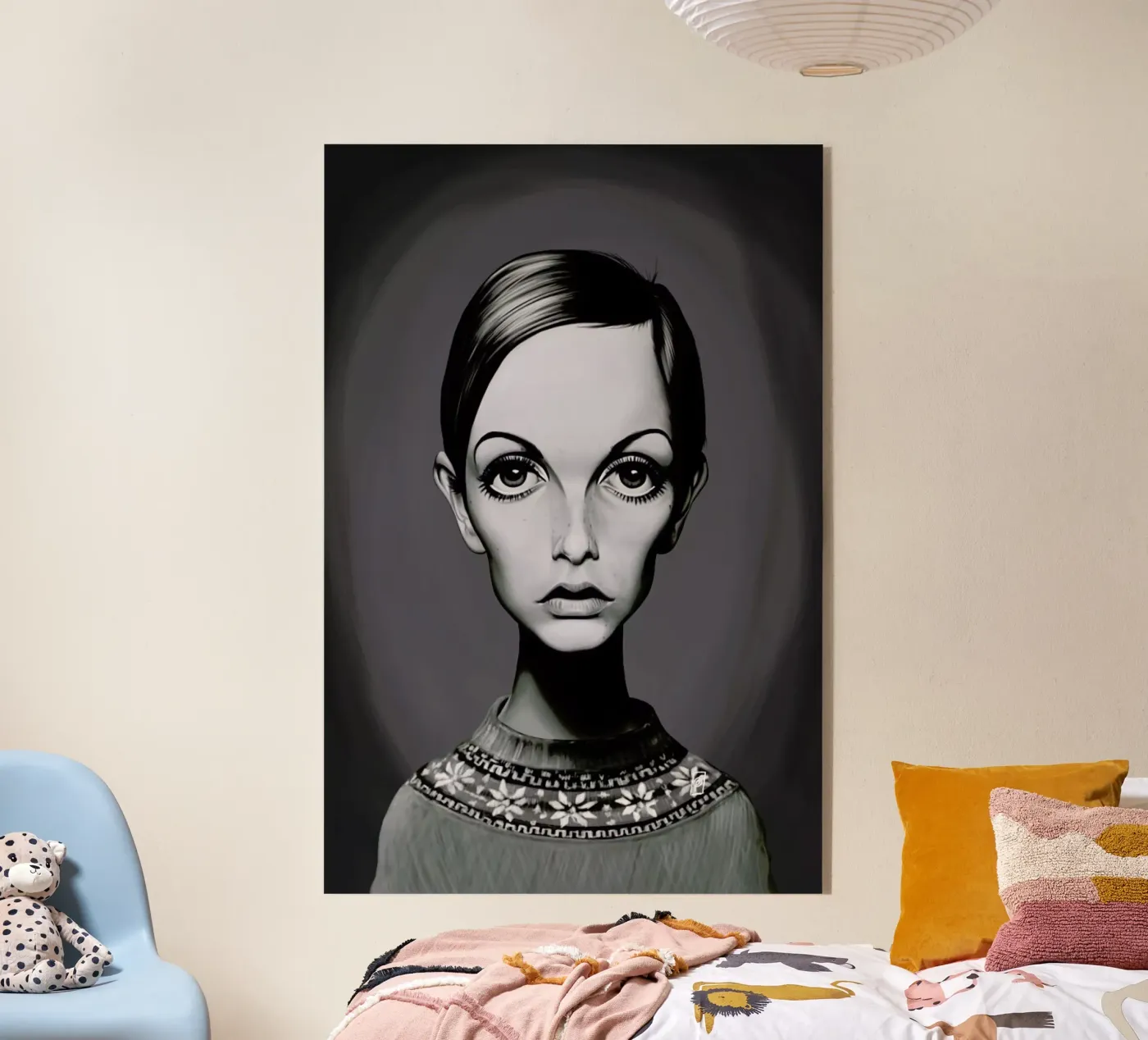 Twiggy acrylic glass by Rob Art | Illustration
