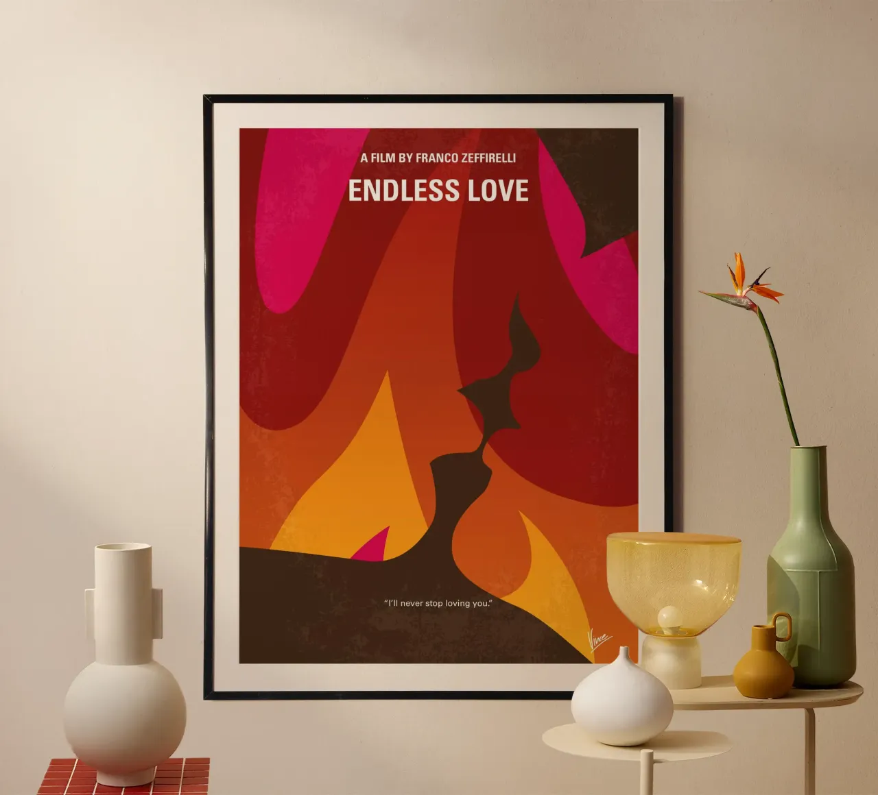 No1023 My Endless Love minimal movie poster poster con telaio in alluminio da Chungkong