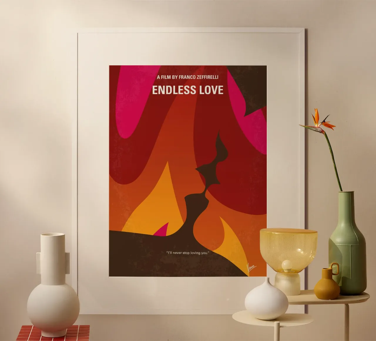 No1023 My Endless Love minimal movie poster poster con telaio in alluminio da Chungkong