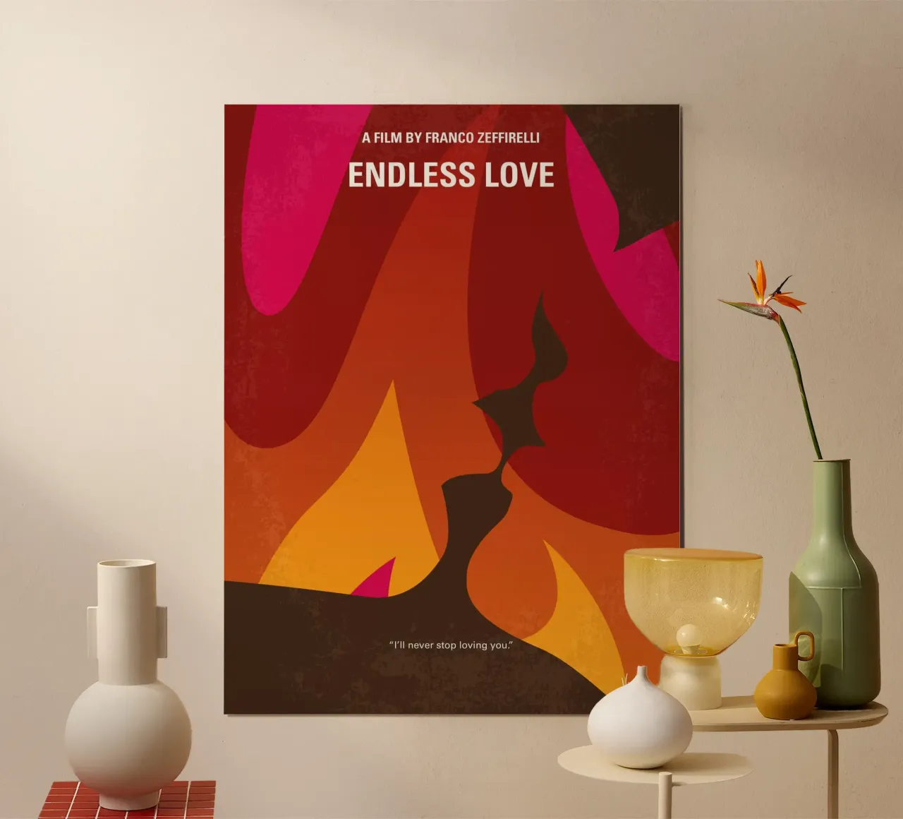 No1023 My Endless Love minimal movie poster poster con telaio in alluminio da Chungkong