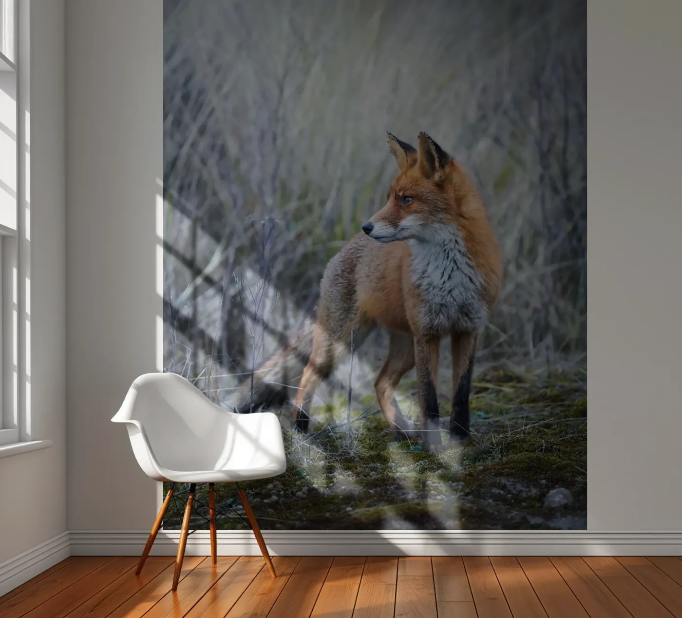 Fox fotobehang van Tom's Wildlife