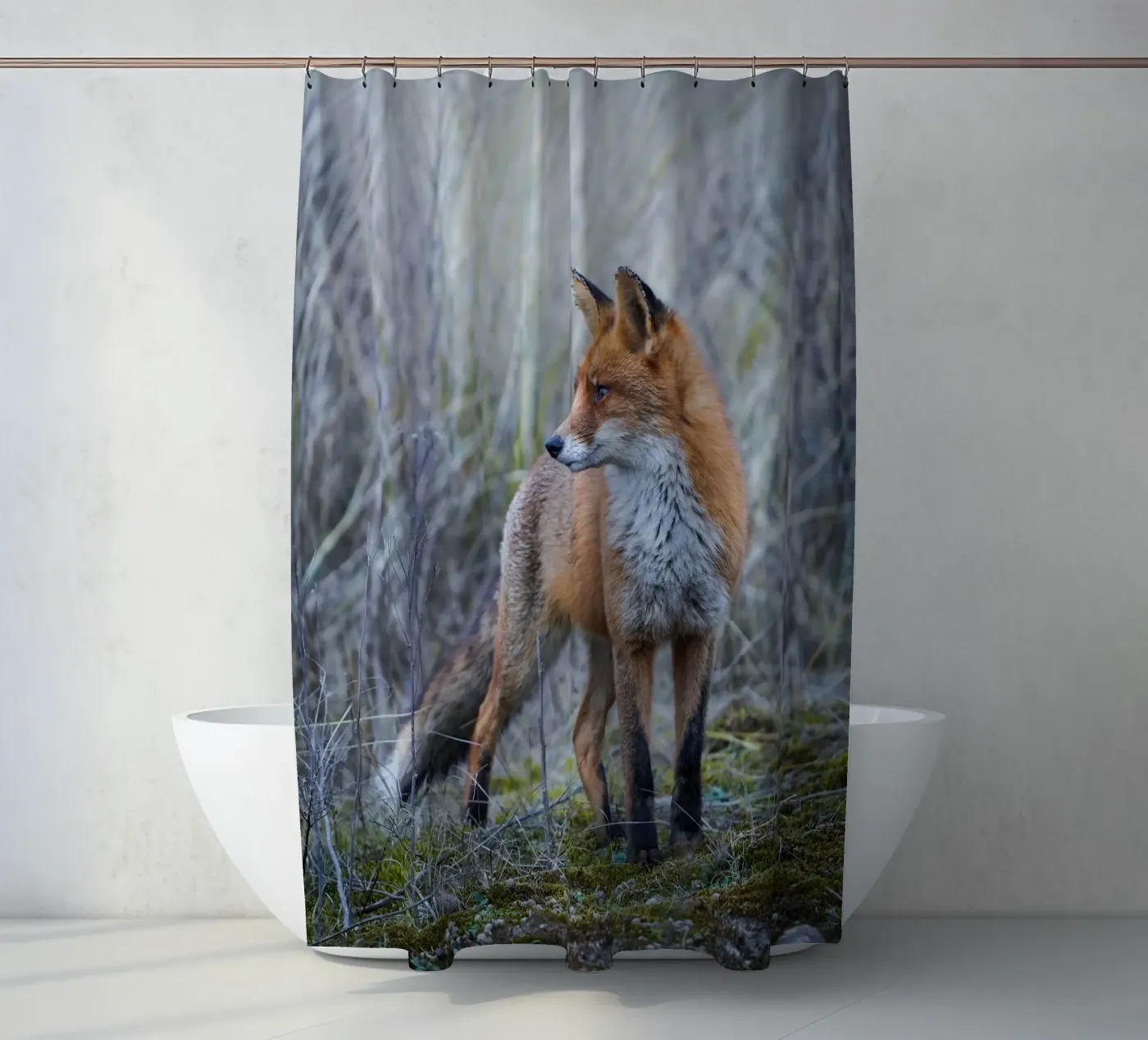 Fuchs Duschvorhang von Tom's Wildlife