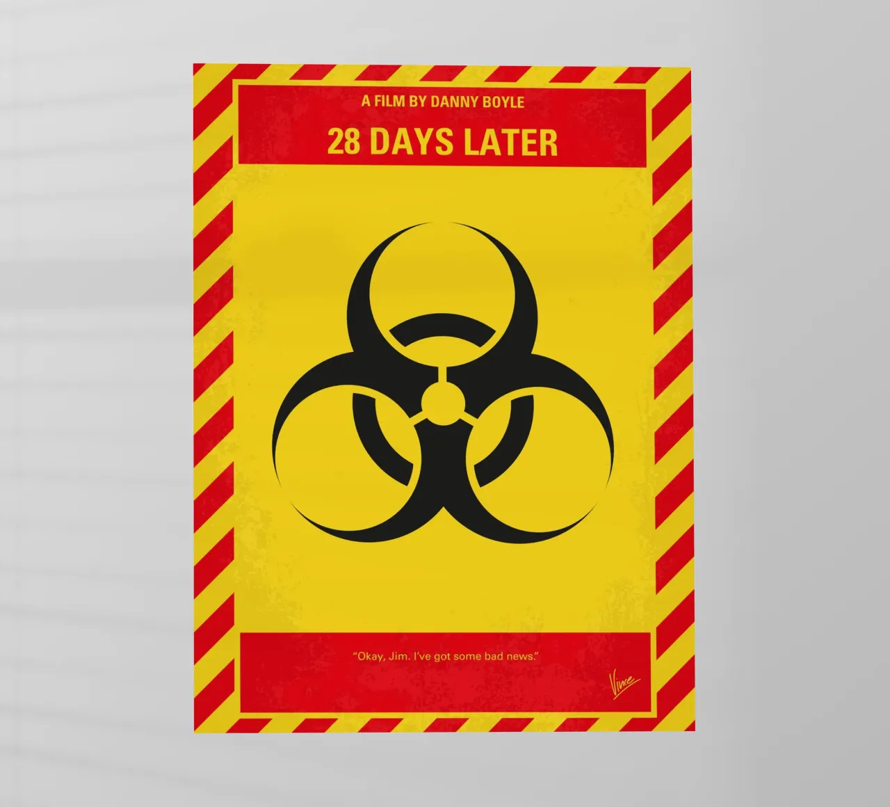No1029 My 28 Days Later minimal movie poster pellicola backlit da Chungkong