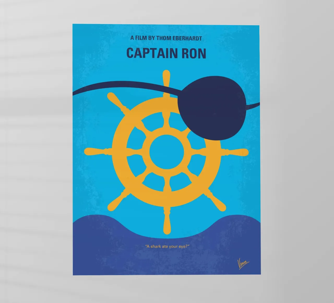 No1031 My Captain Ron minimal movie poster pellicola backlit da Chungkong