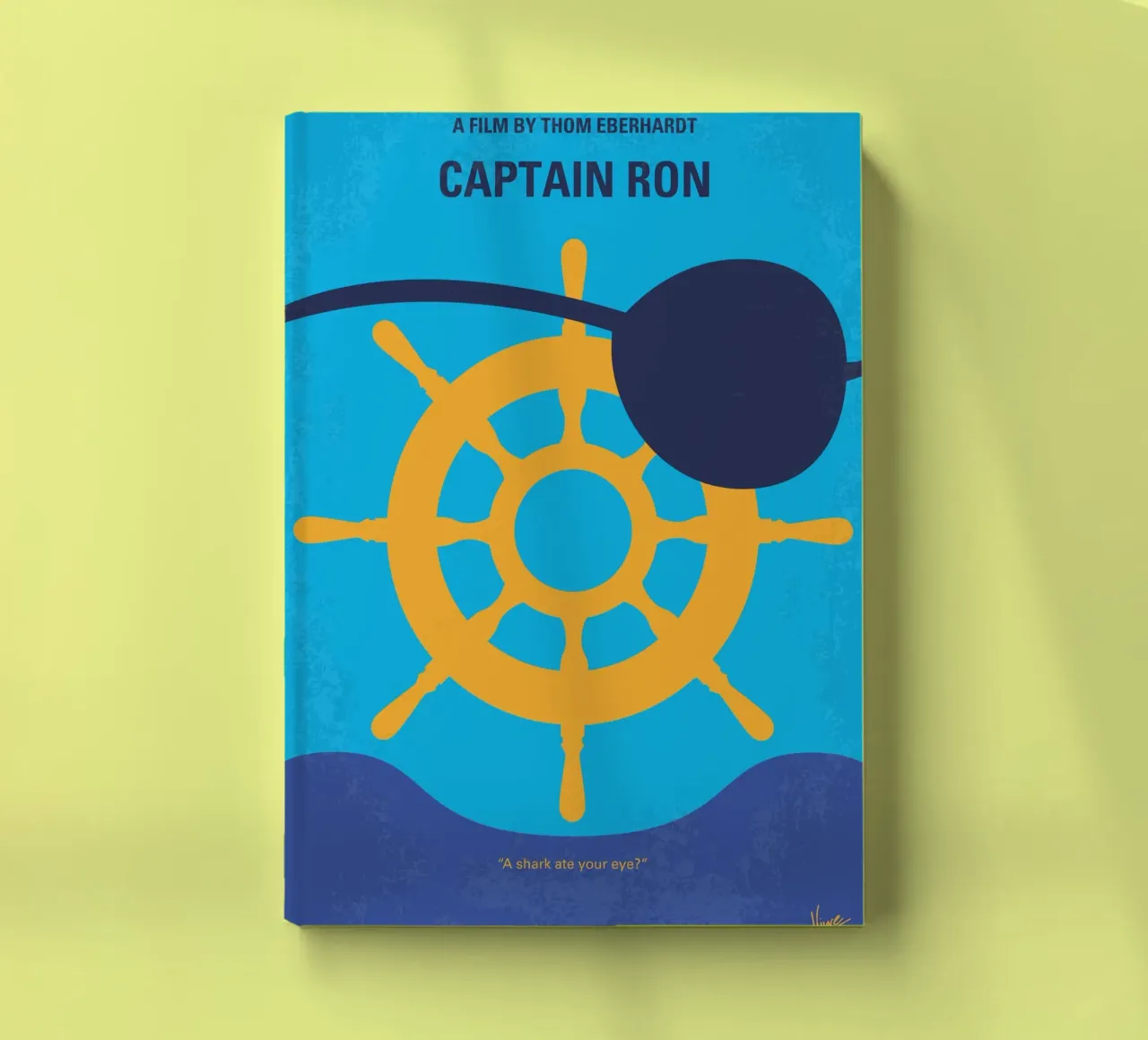 No1031 My Captain Ron minimal movie poster notebook by Chungkong