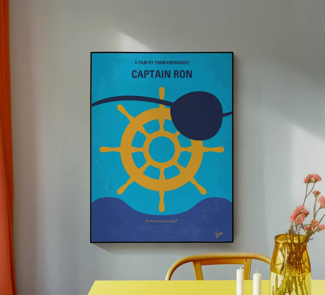 No1031 My Captain Ron minimal movie poster plexiglass da Chungkong