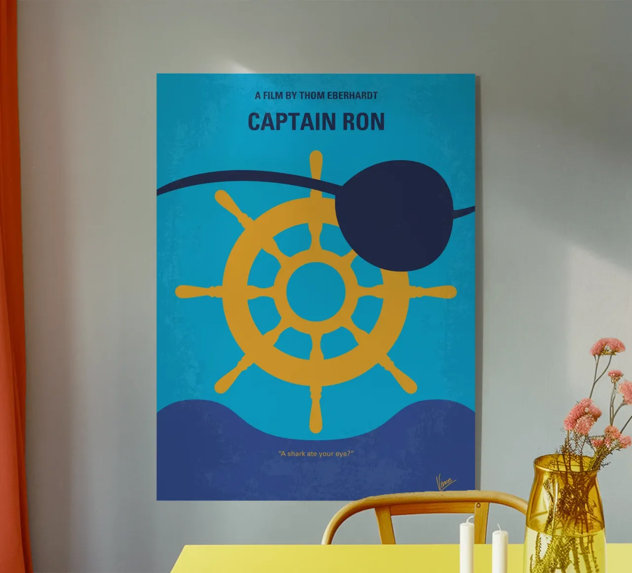 No1031 My Captain Ron minimal movie poster plexiglass da Chungkong