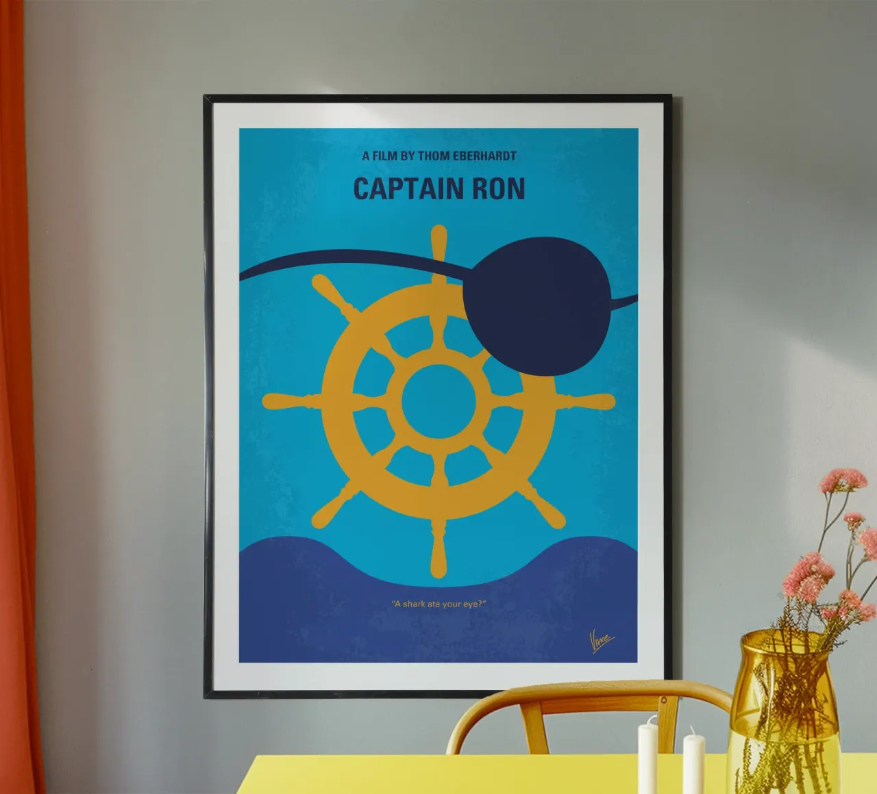 No1031 My Captain Ron minimal movie poster carta hahnemühle da Chungkong