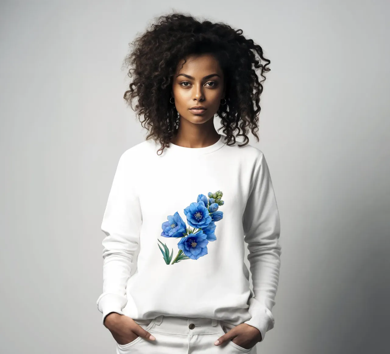 Delphinium Flor 2 sudadera de Bold Blooms