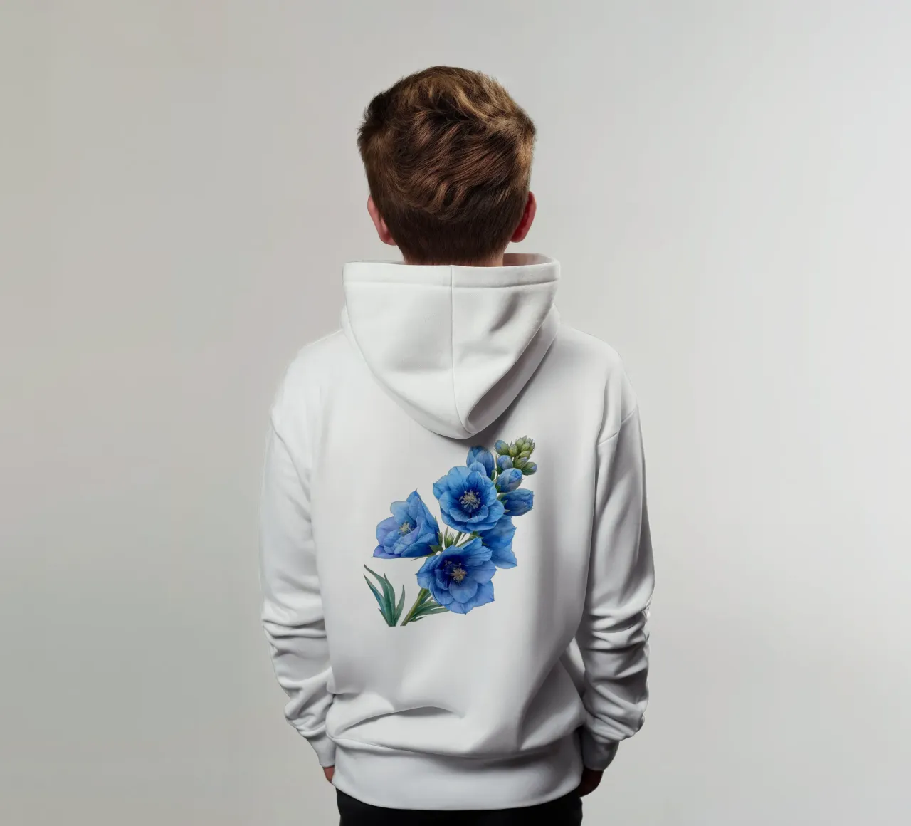 Fiore di delphinium 2 felpa bambino con cappuccio da Bold Blooms