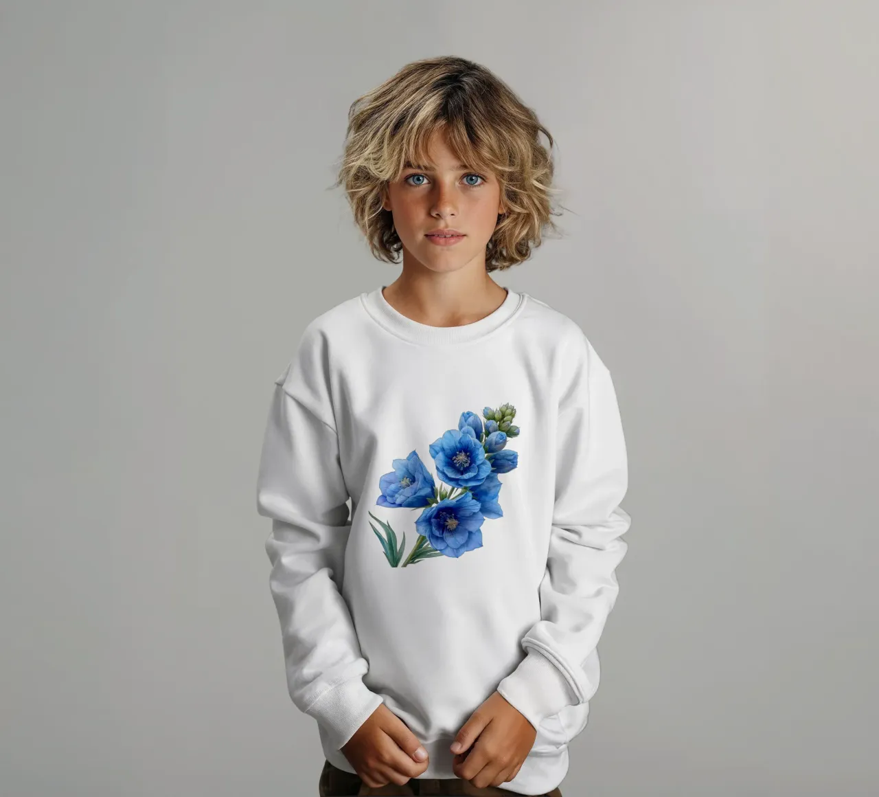 Fiore di delphinium 2 felpa bambino da Bold Blooms