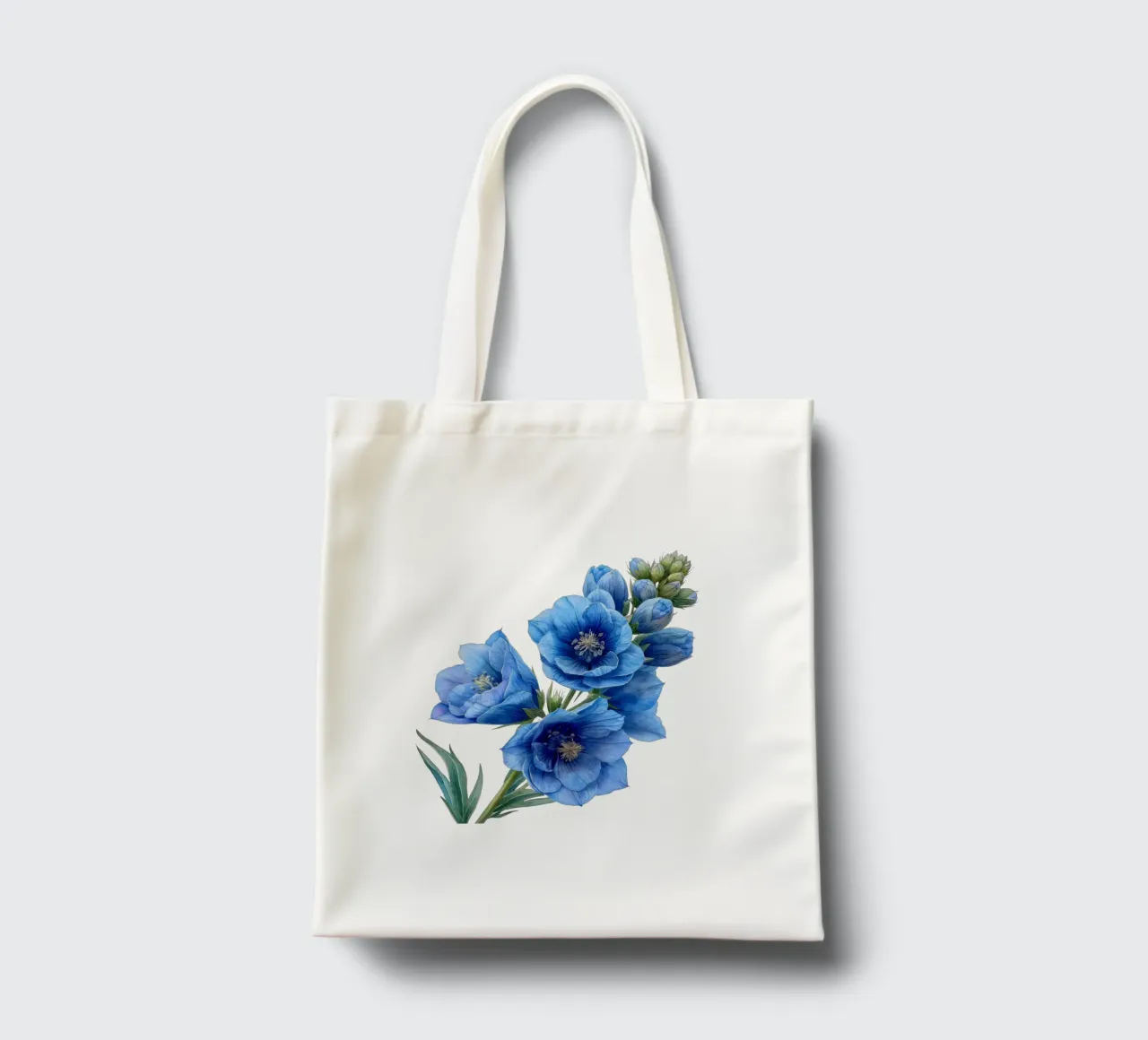 Fiore di delphinium 2 borsa in juta da Bold Blooms