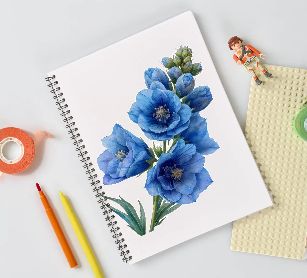 Fiore di delphinium 2 diario ad anelli da Bold Blooms