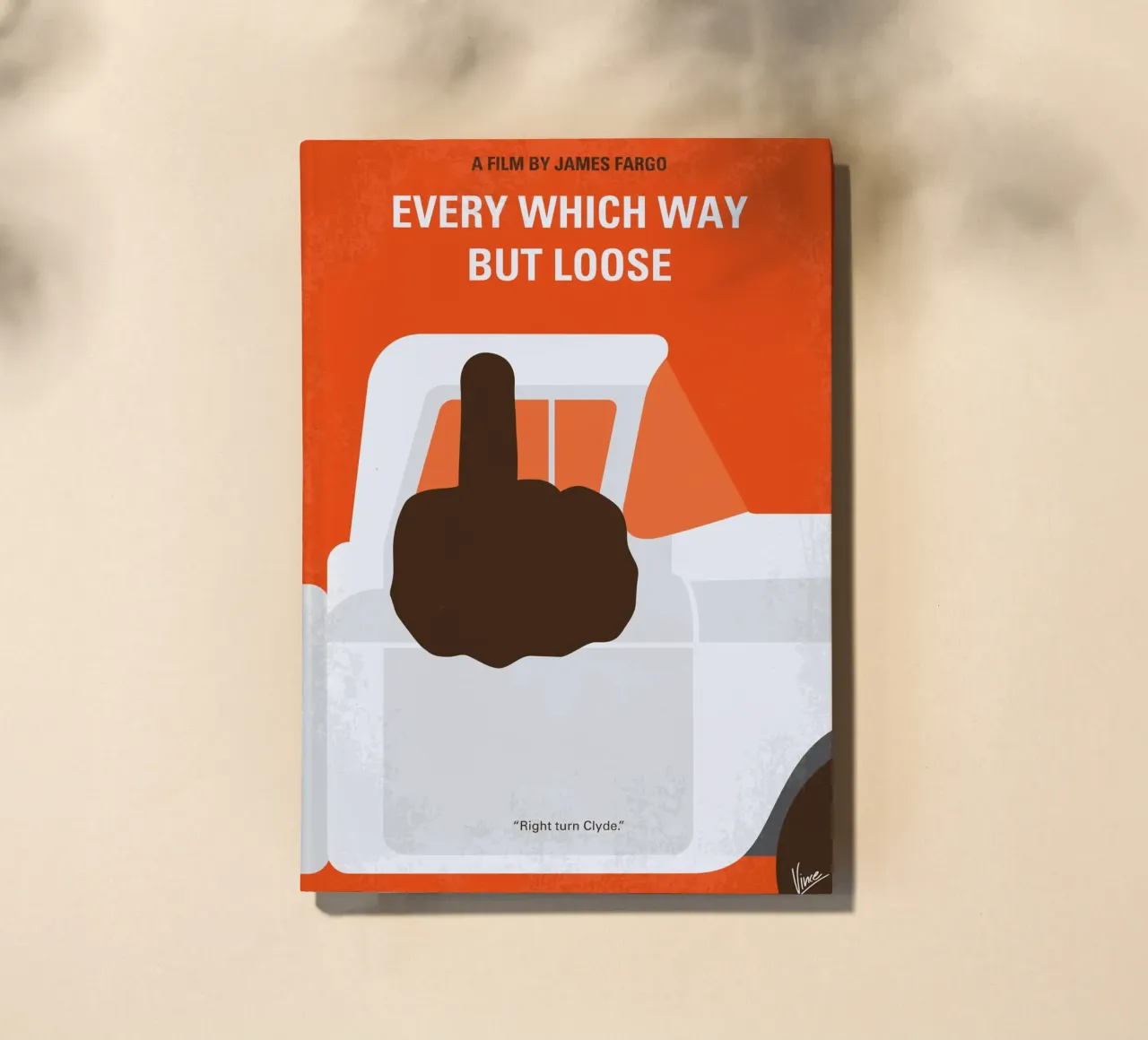 No1033 My Every Which Way But Loose minimal movie poster diario da Chungkong