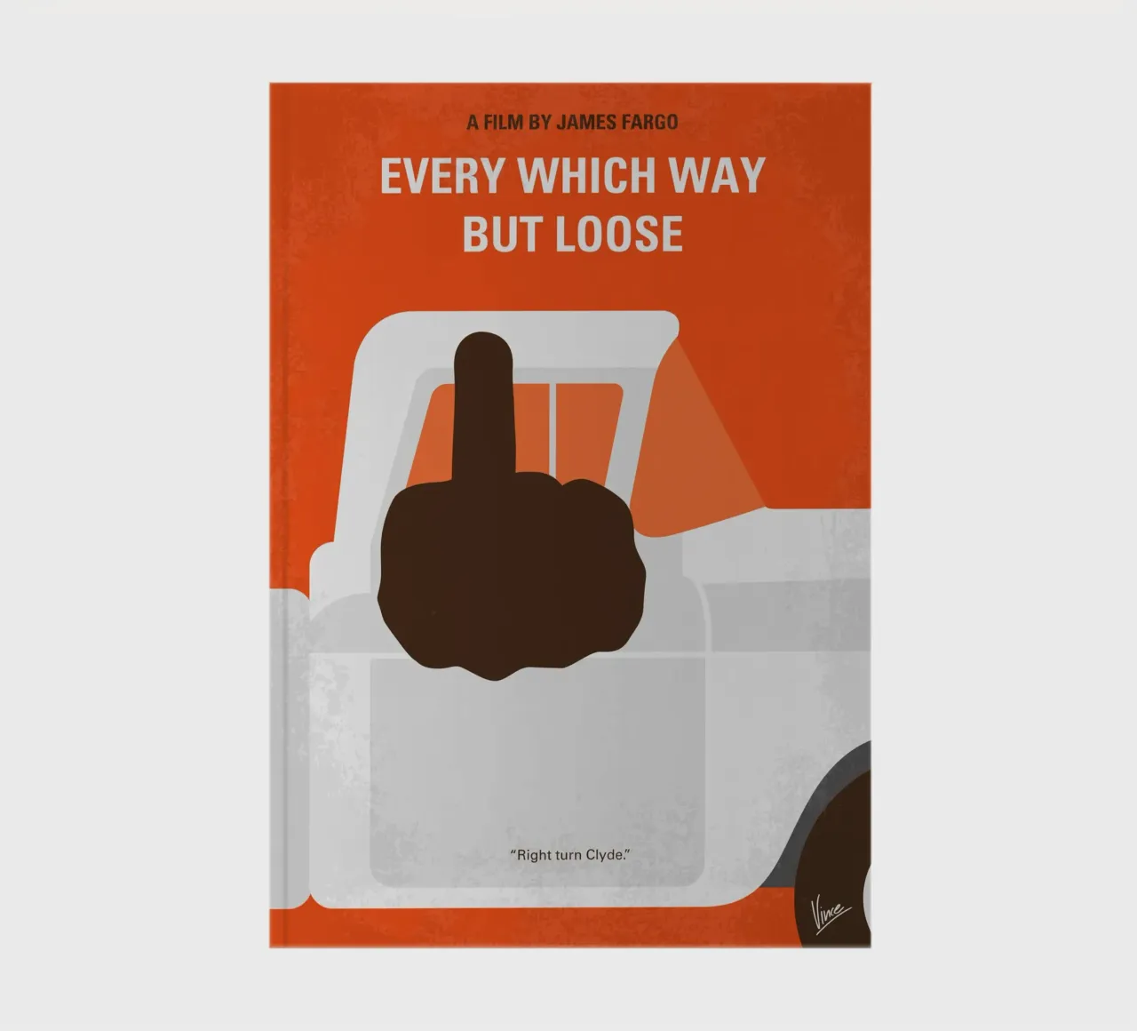 No1033 My Every Which Way But Loose minimal movie poster diario da Chungkong