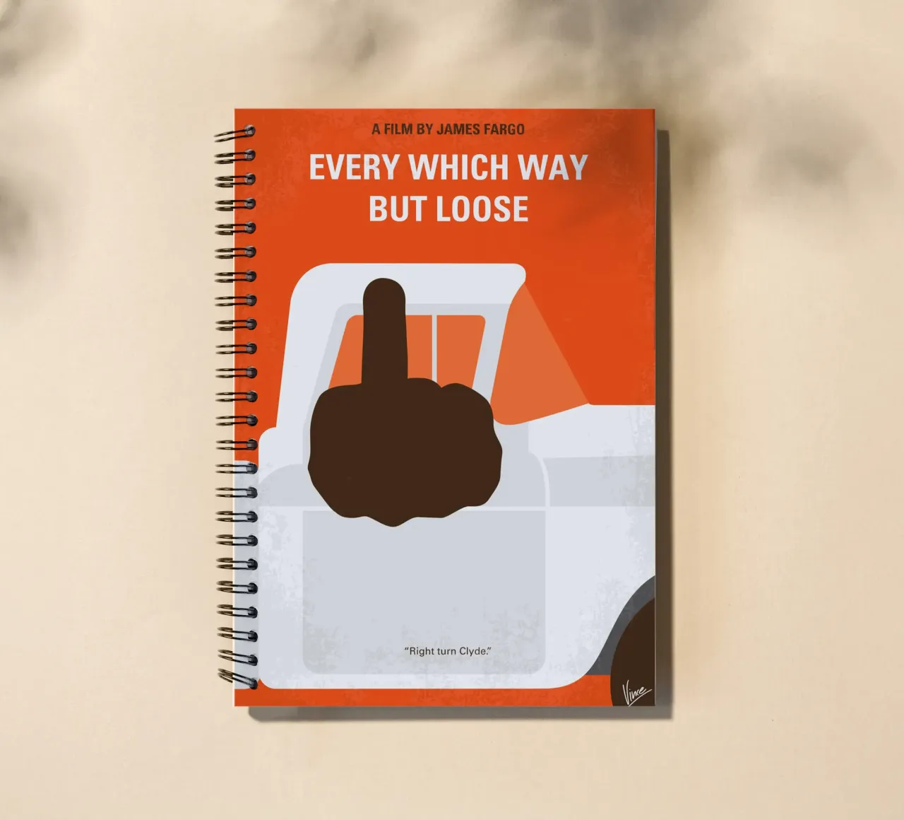 No1033 My Every Which Way But Loose minimal movie poster diario ad anelli da Chungkong