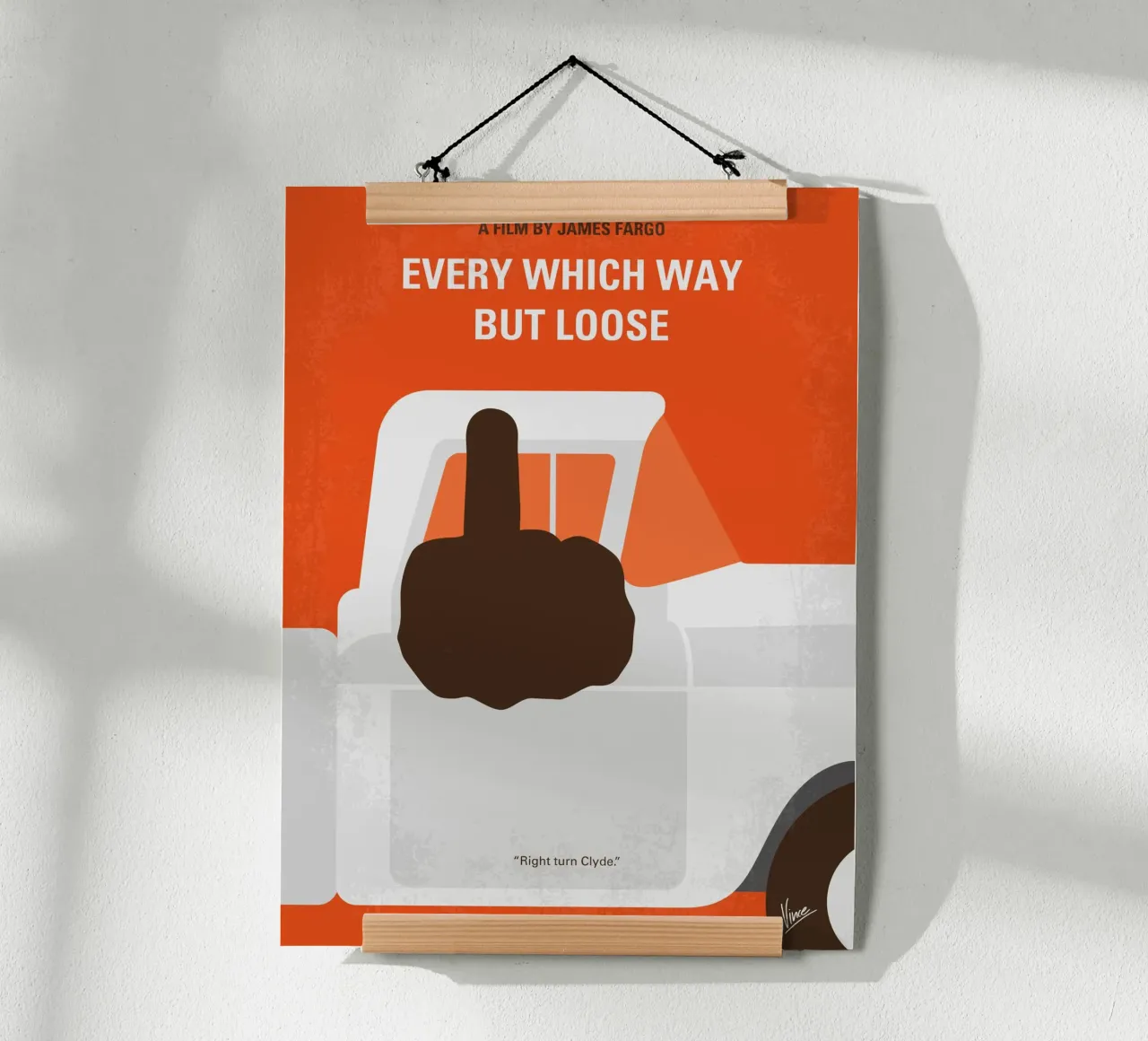 No1033 My Every Which Way But Loose minimal movie poster poster da Chungkong