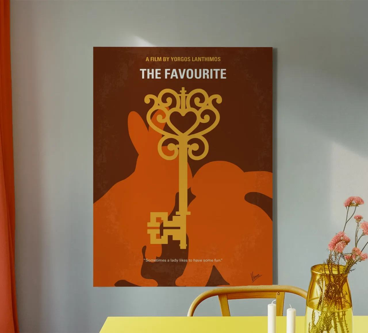 No1037 My The Favourite minimal movie poster canvas met Baklijst van Chungkong