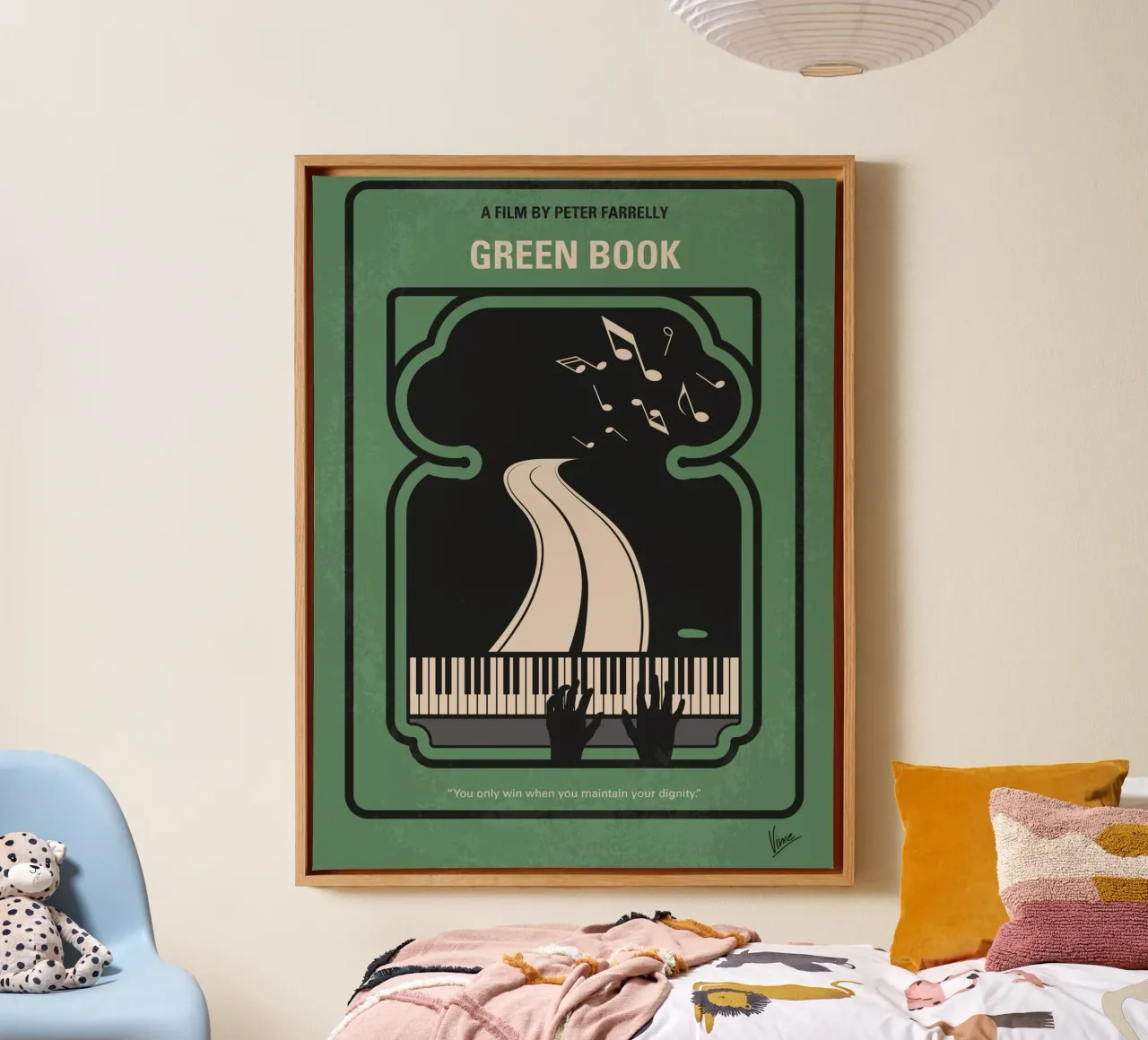 No1039 My Green Book minimal movie poster canvas with Floater frame by Chungkong