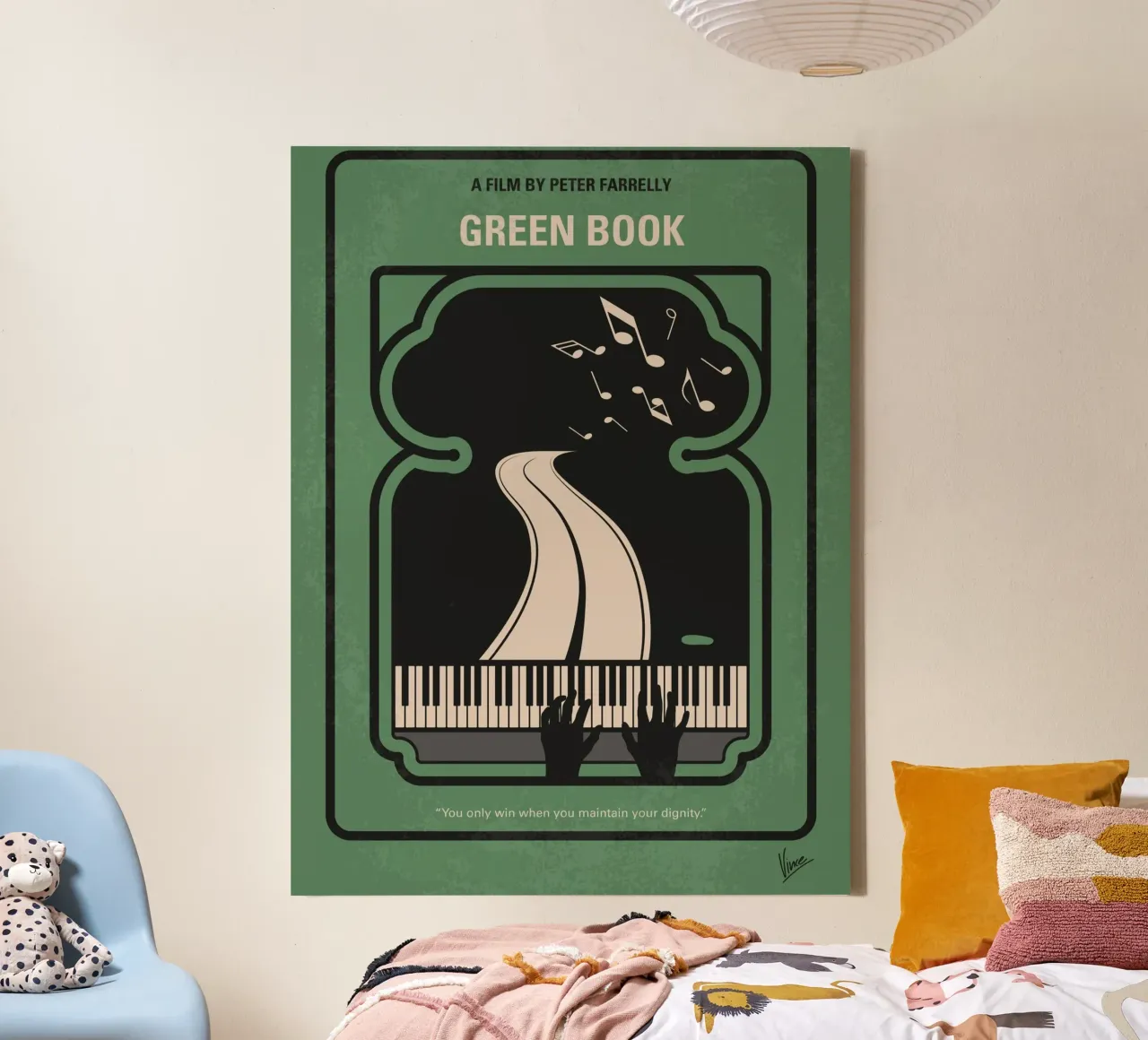 No1039 My Green Book minimal movie poster canvas with Floater frame by Chungkong