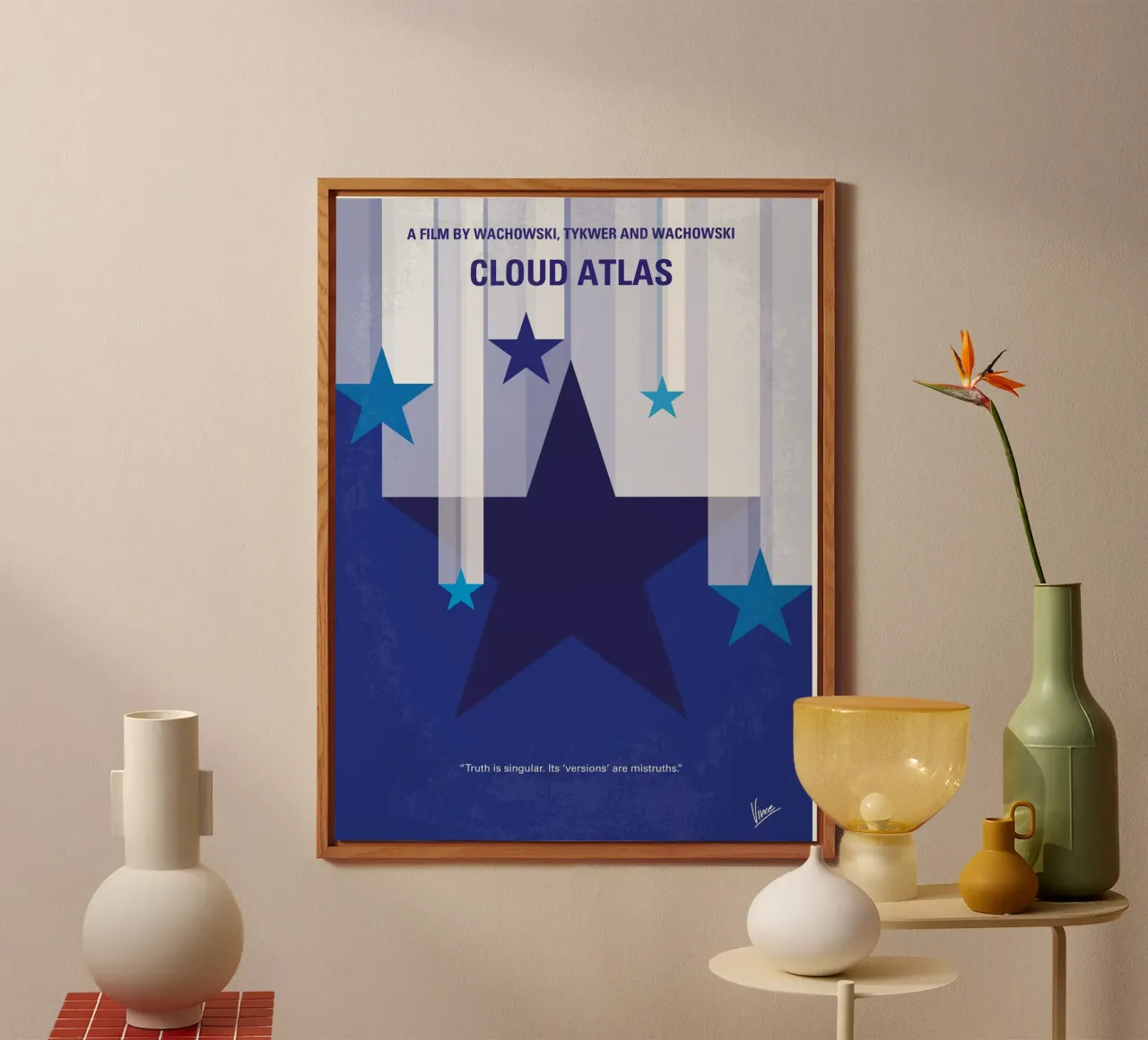 No1041 My Cloud Atlas minimal movie poster alluminio dibond da Chungkong