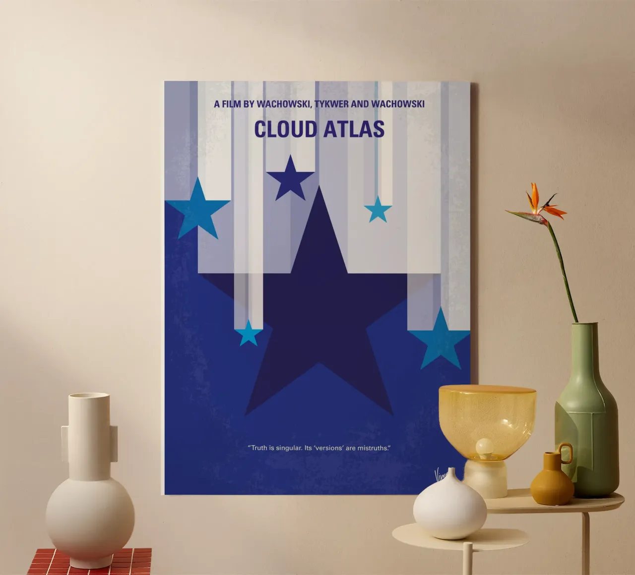 No1041 My Cloud Atlas minimal movie poster Leinwand von Chungkong