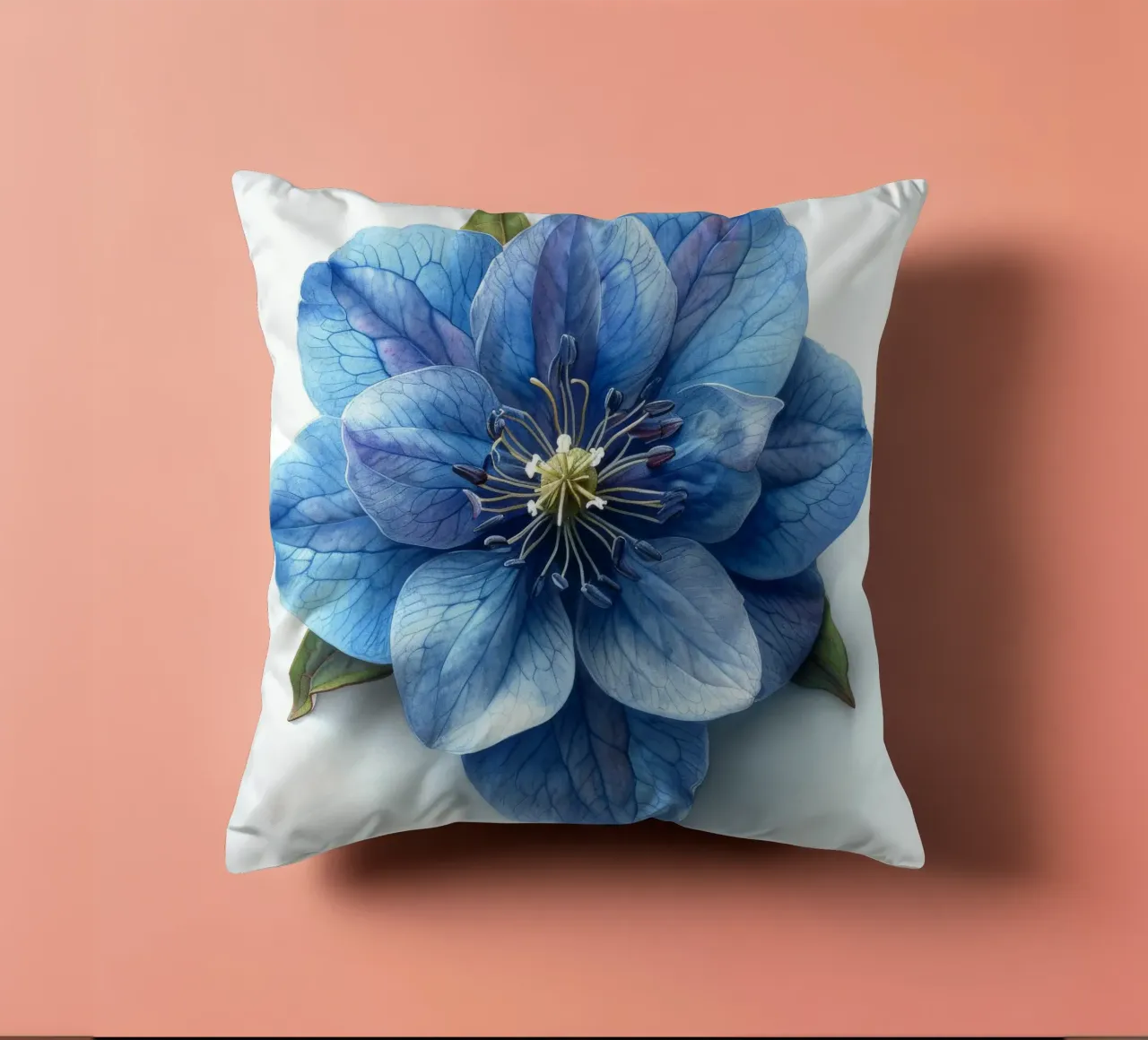 Fiore di delphinium 3 cuscino da Bold Blooms