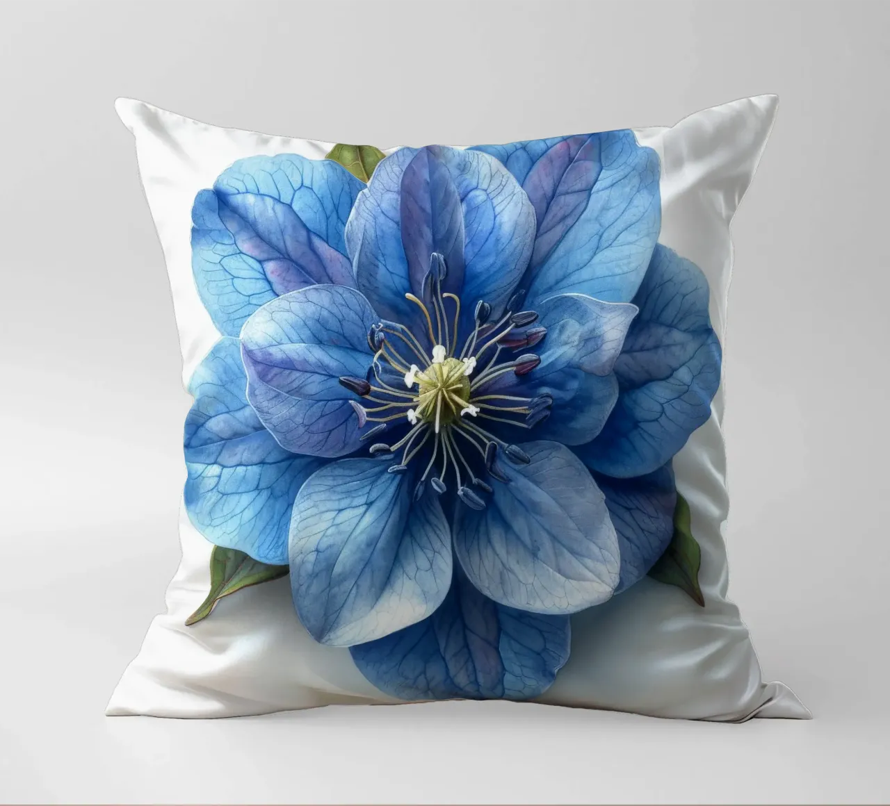 Fiore di delphinium 3 cuscino da Bold Blooms