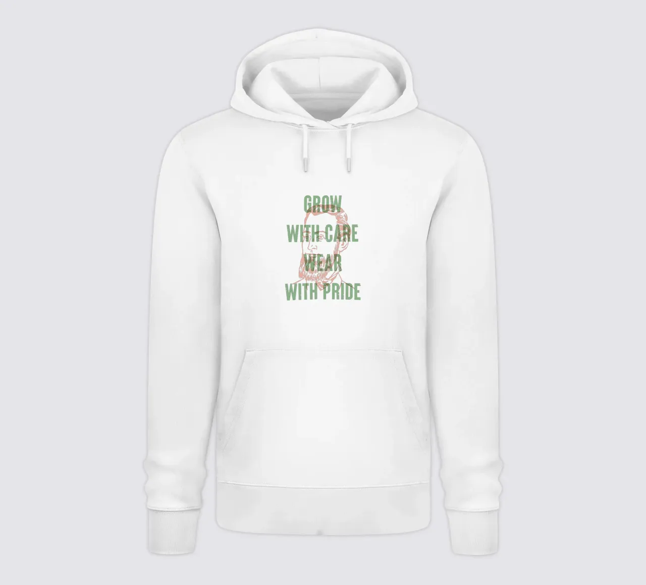 Crescere con cura e indossare con orgoglio felpa con cappuccio da Vintagrafica