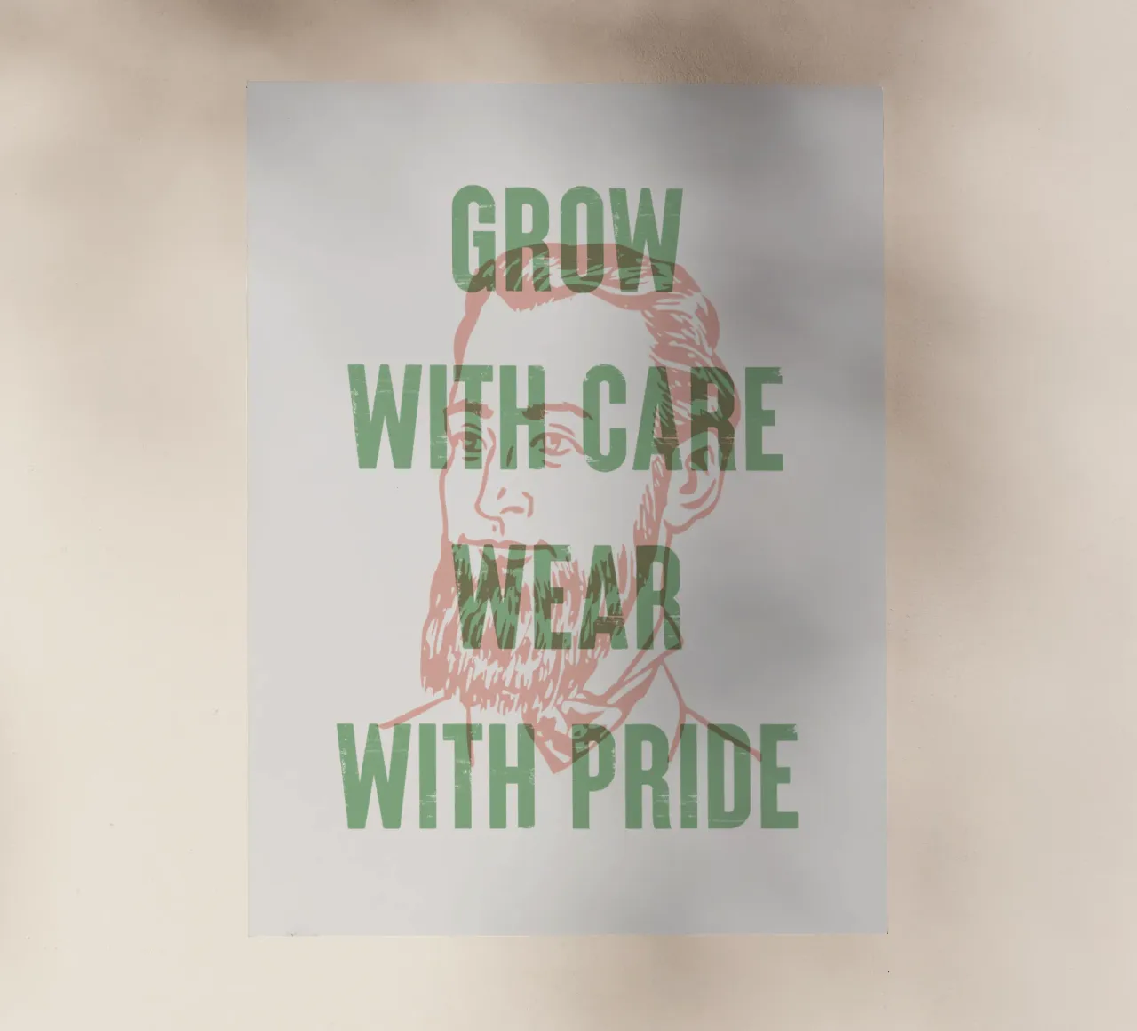 Crescere con cura e indossare con orgoglio pellicola backlit da Vintagrafica