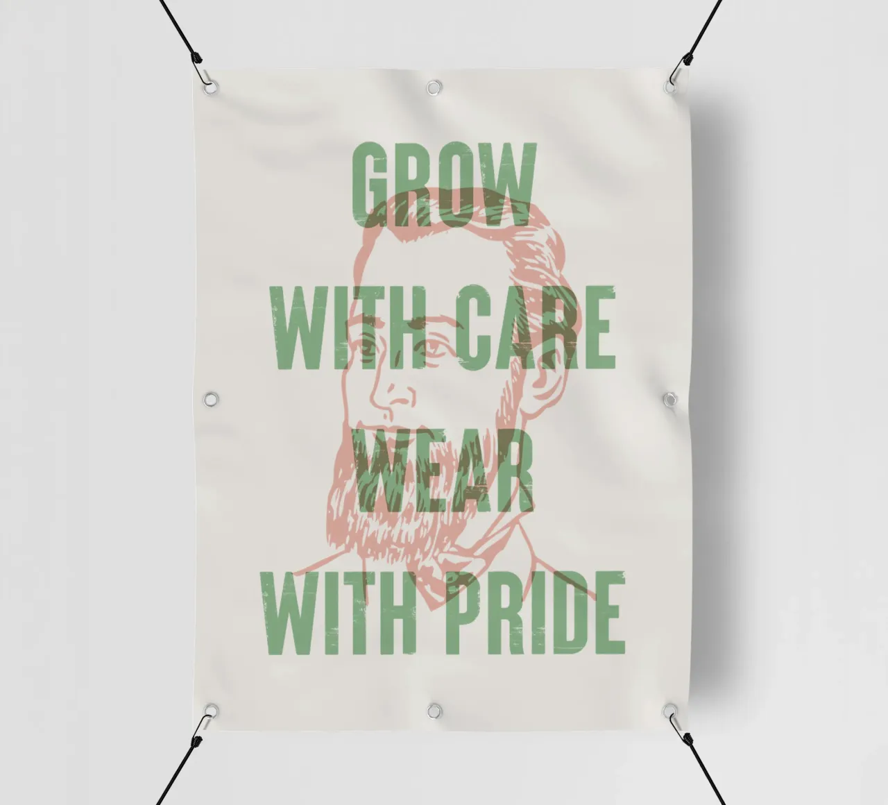 Crescere con cura e indossare con orgoglio telo in pvc da Vintagrafica