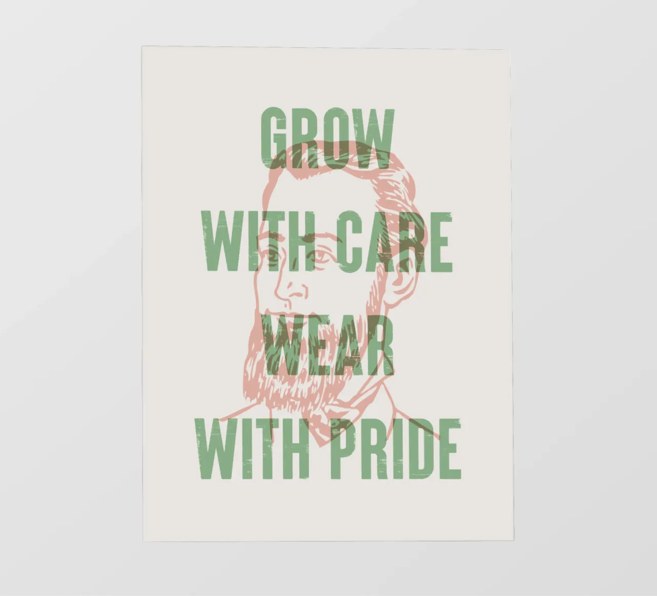 Crescere con cura e indossare con orgoglio telo in pvc da Vintagrafica