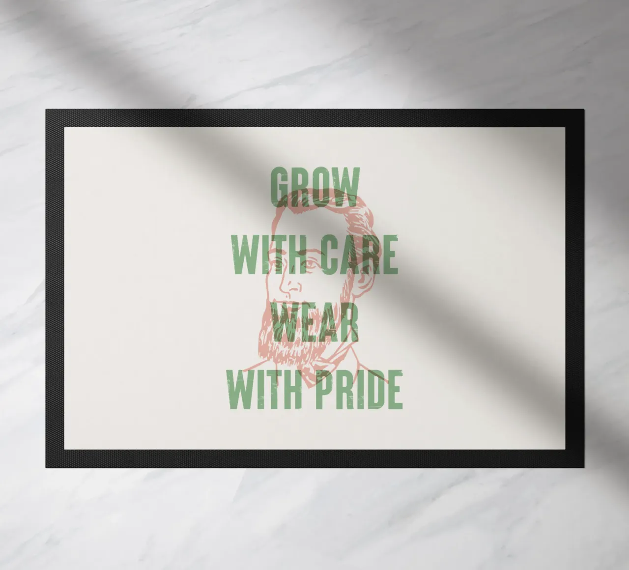 Crescere con cura e indossare con orgoglio zerbino da Vintagrafica