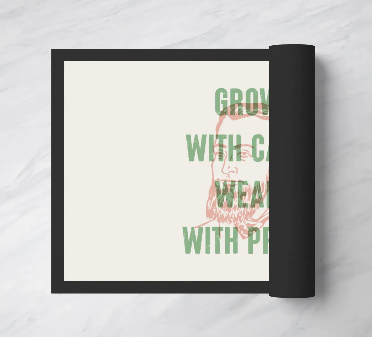 Crescere con cura e indossare con orgoglio zerbino da Vintagrafica