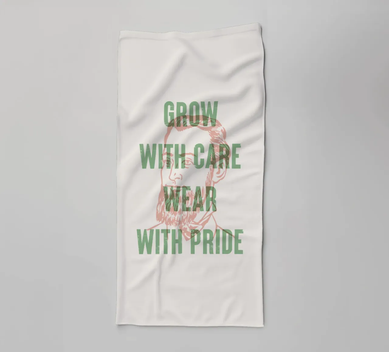 Crescere con cura e indossare con orgoglio asciugamano da bagno da Vintagrafica