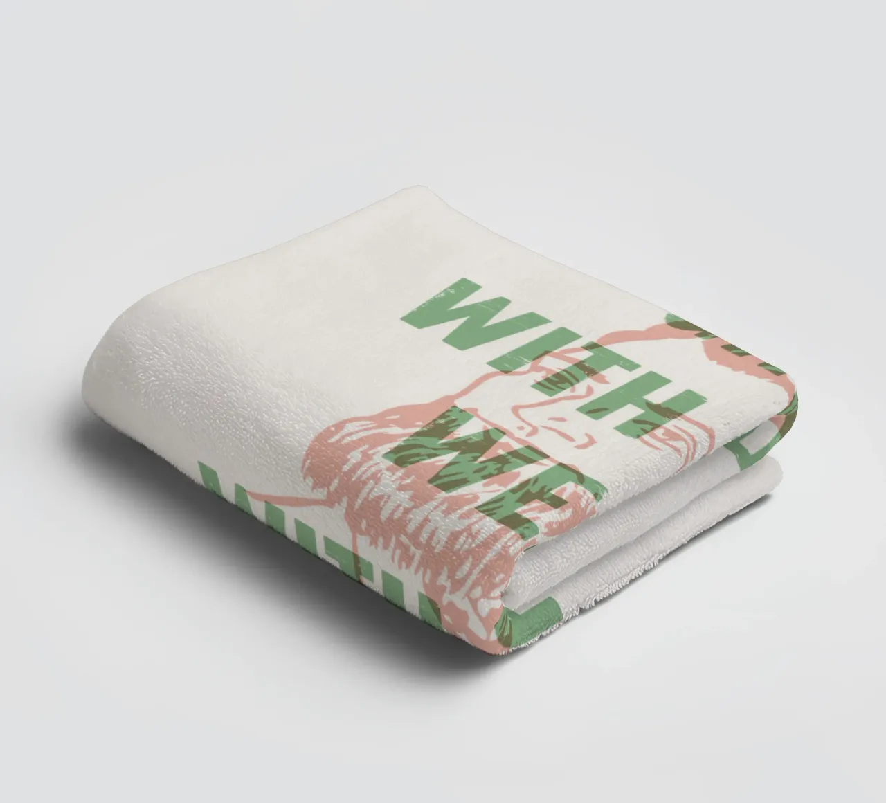 Crescere con cura e indossare con orgoglio asciugamano da bagno da Vintagrafica