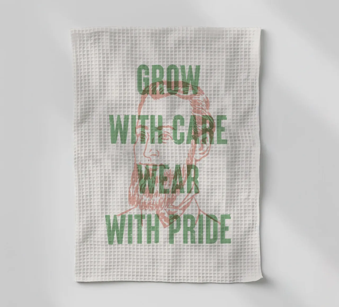 Crescere con cura e indossare con orgoglio canovaccio da cucina da Vintagrafica