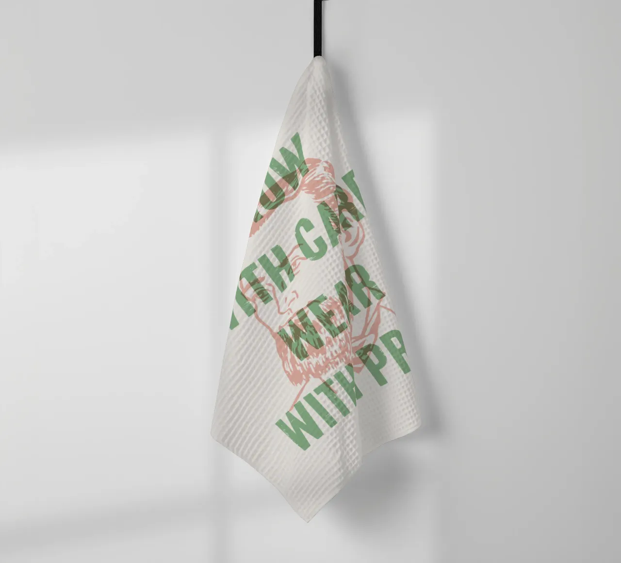 Crescere con cura e indossare con orgoglio canovaccio da cucina da Vintagrafica