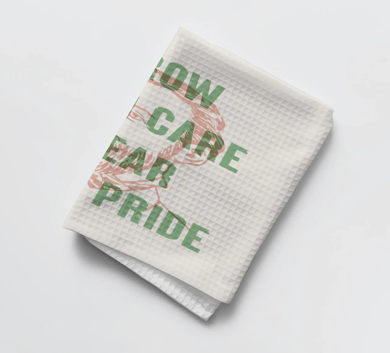 Crescere con cura e indossare con orgoglio canovaccio da cucina da Vintagrafica