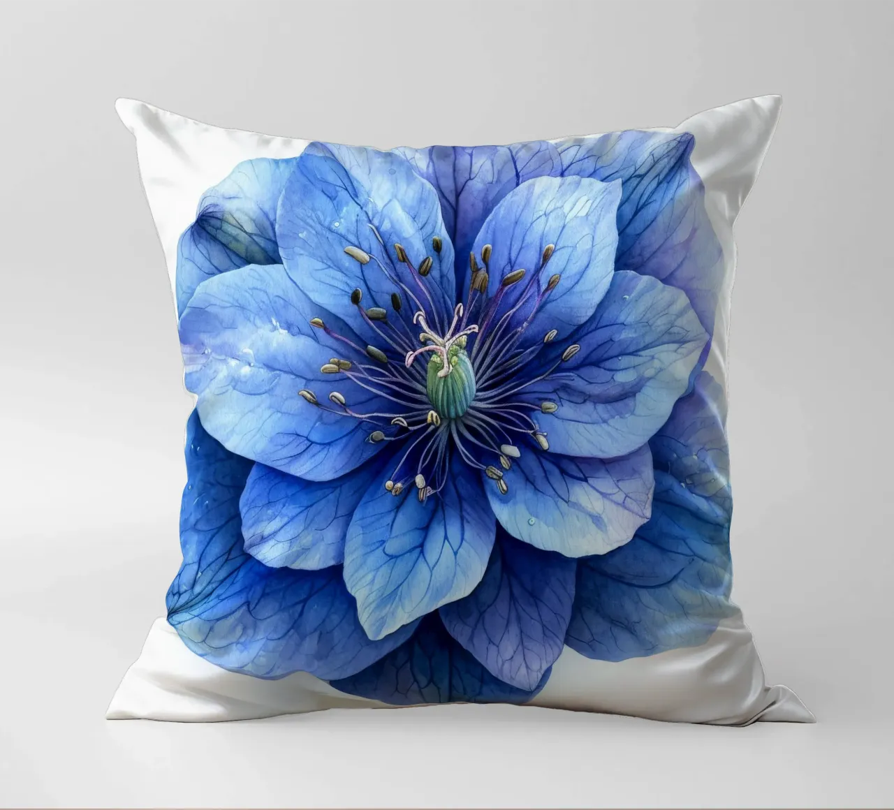 Fiore di delphinium 4 cuscino da Bold Blooms