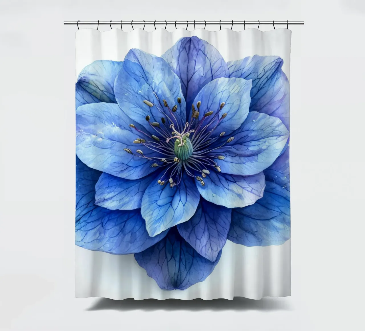 Fiore di delphinium 4 tenda da doccia da Bold Blooms