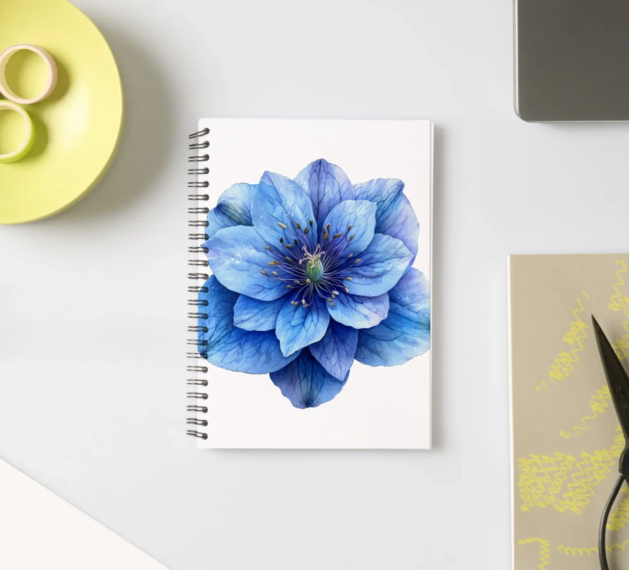 Delphinium Flower 4 spiral notebook by Bold Blooms
